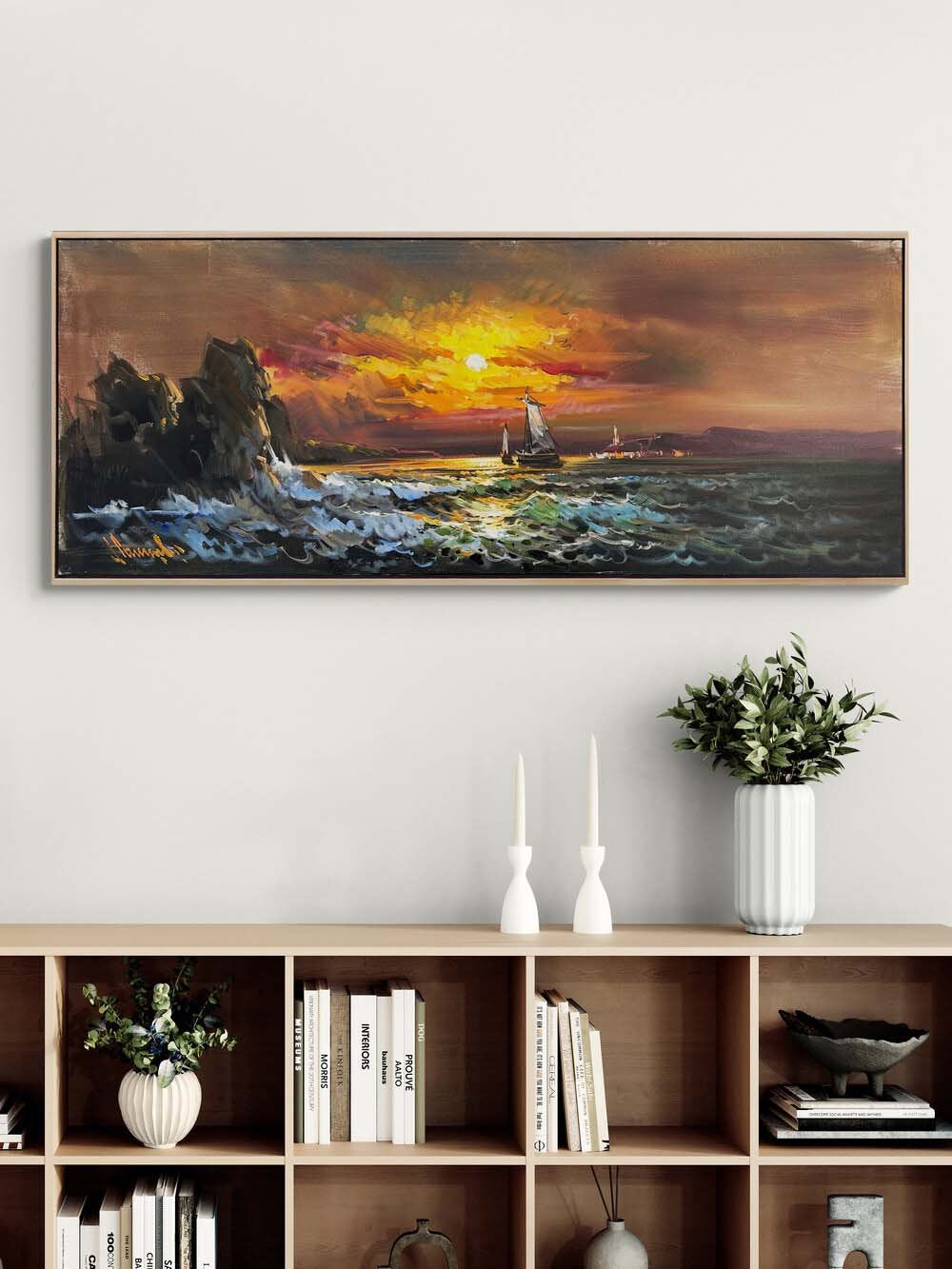 Horizon'da Son Işıklar Yağlı Boya Tablosu