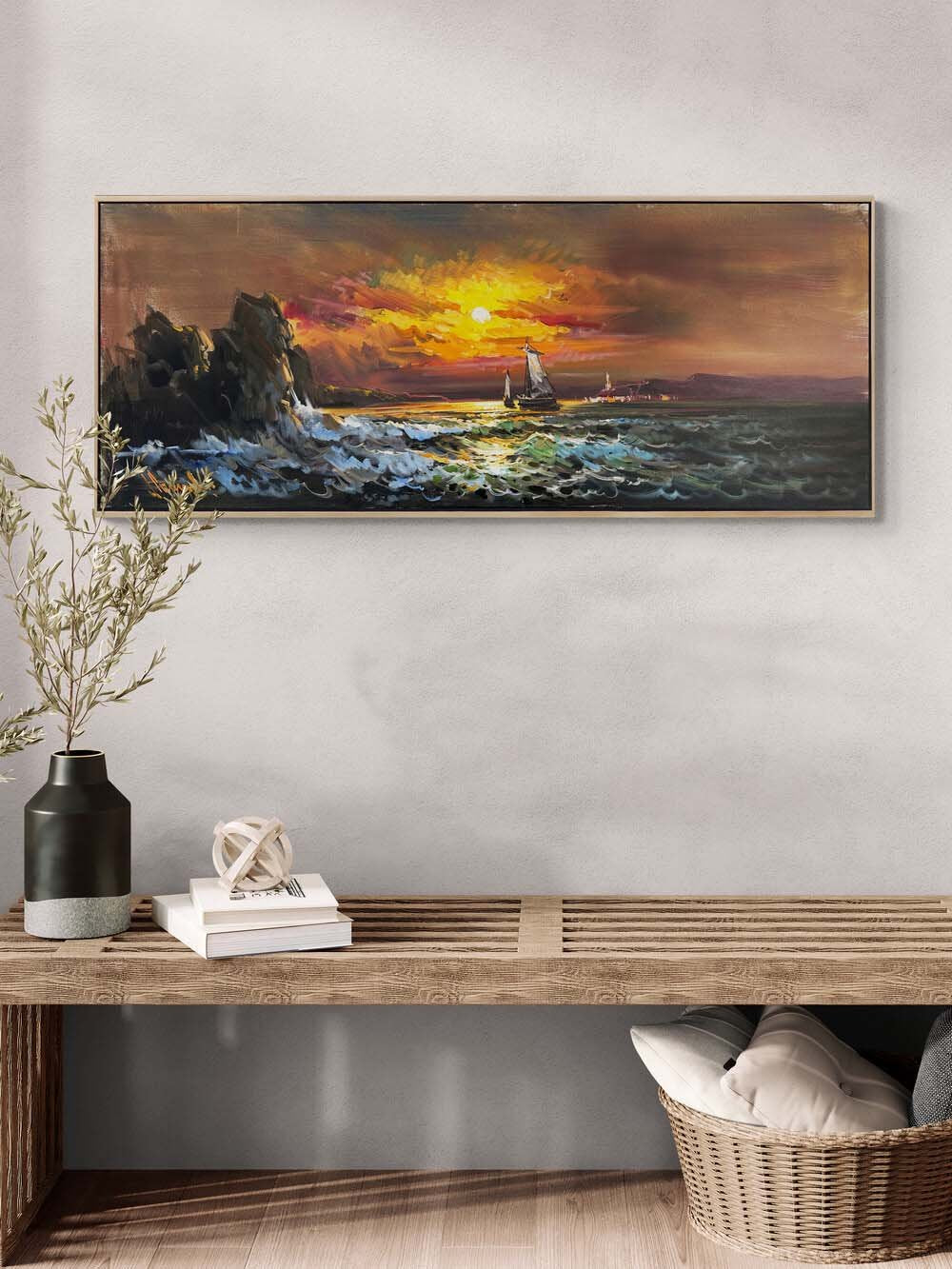 Horizon'da Son Işıklar Yağlı Boya Tablosu