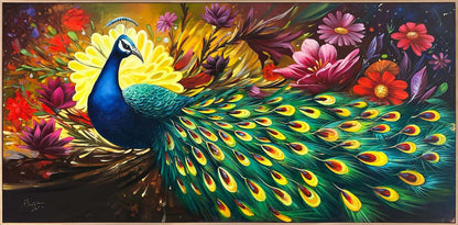 Tavus ve Baharın Rüyası Yağlı Boya Tablosu