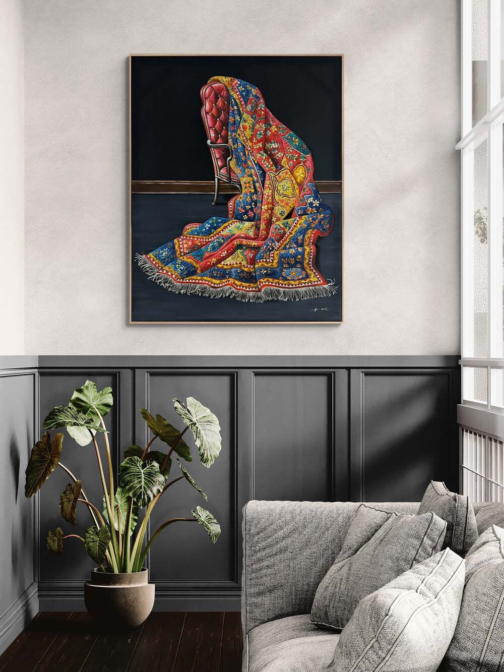 Efsanevi Motifler Yağlı Boya Tablosu