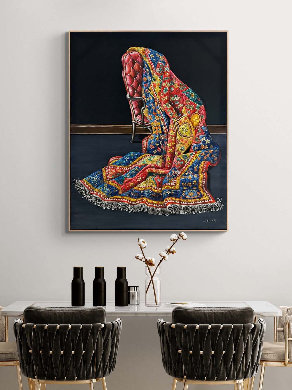 Efsanevi Motifler Yağlı Boya Tablosu