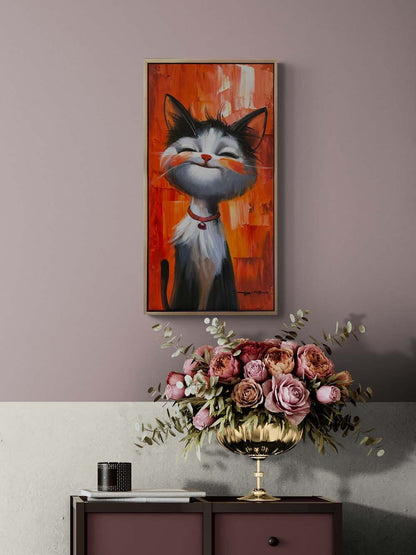 Bir Kedinin Rüyası Yağlı Boya Tablosu