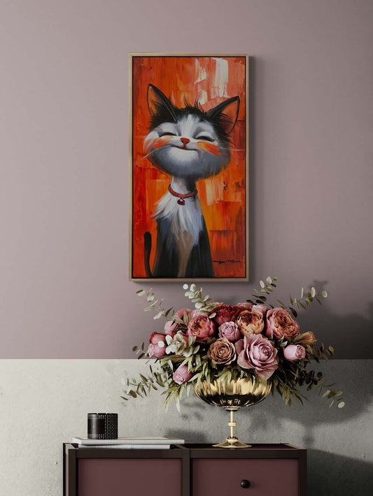 Bir Kedinin Rüyası Yağlı Boya Tablosu