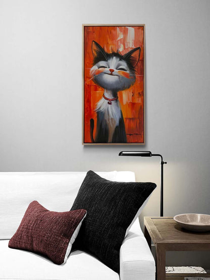 Bir Kedinin Rüyası Yağlı Boya Tablosu