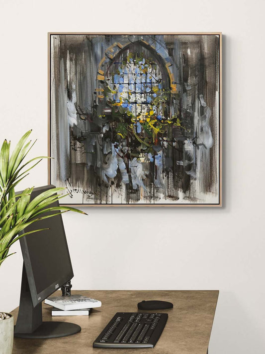 Pencerenin Ötesi Yağlı Boya Tablosu