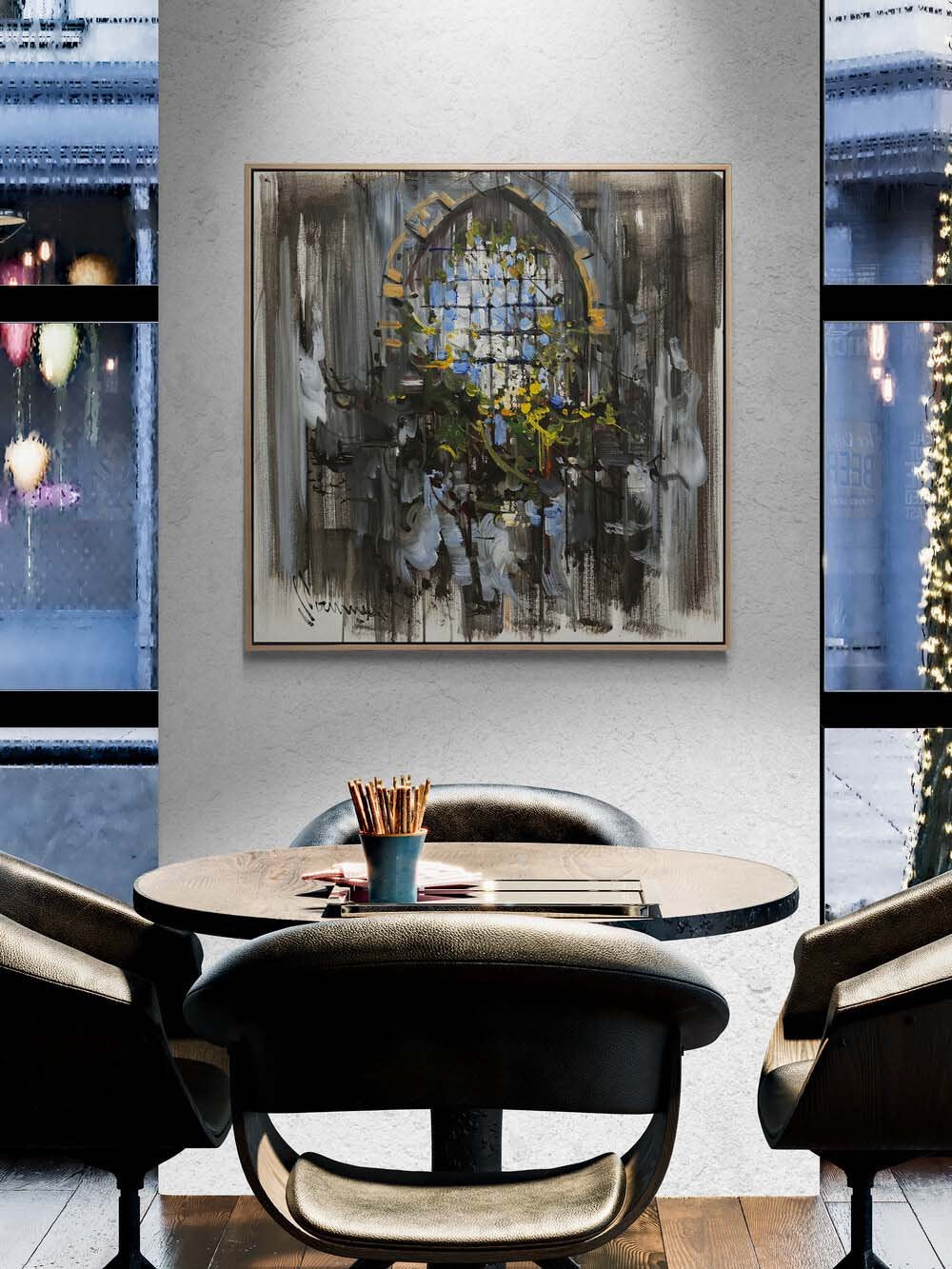 Pencerenin Ötesi Yağlı Boya Tablosu