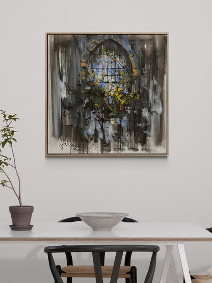 Pencerenin Ötesi Yağlı Boya Tablosu