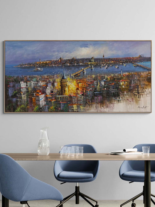 Boğazın Hüzünlü Bakışı Yağlı Boya Tablosu