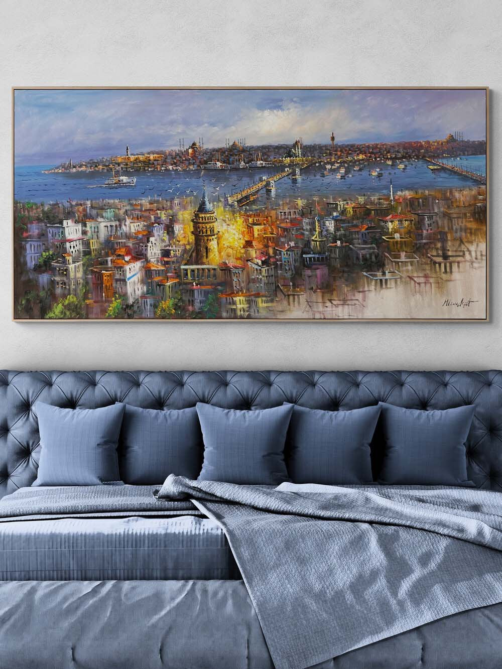 Boğazın Hüzünlü Bakışı Yağlı Boya Tablosu