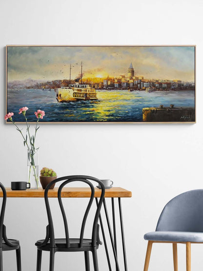 Boğazın Altın Saati Yağlı Boya Tablosu