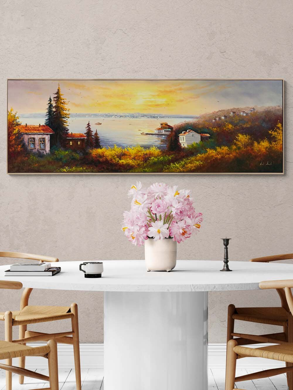 Beykoz’da Gün Doğumu Yağlı Boya Tablosu