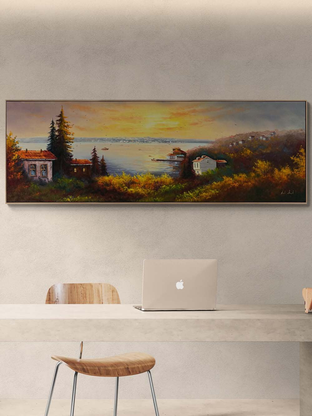 Beykoz’da Gün Doğumu Yağlı Boya Tablosu