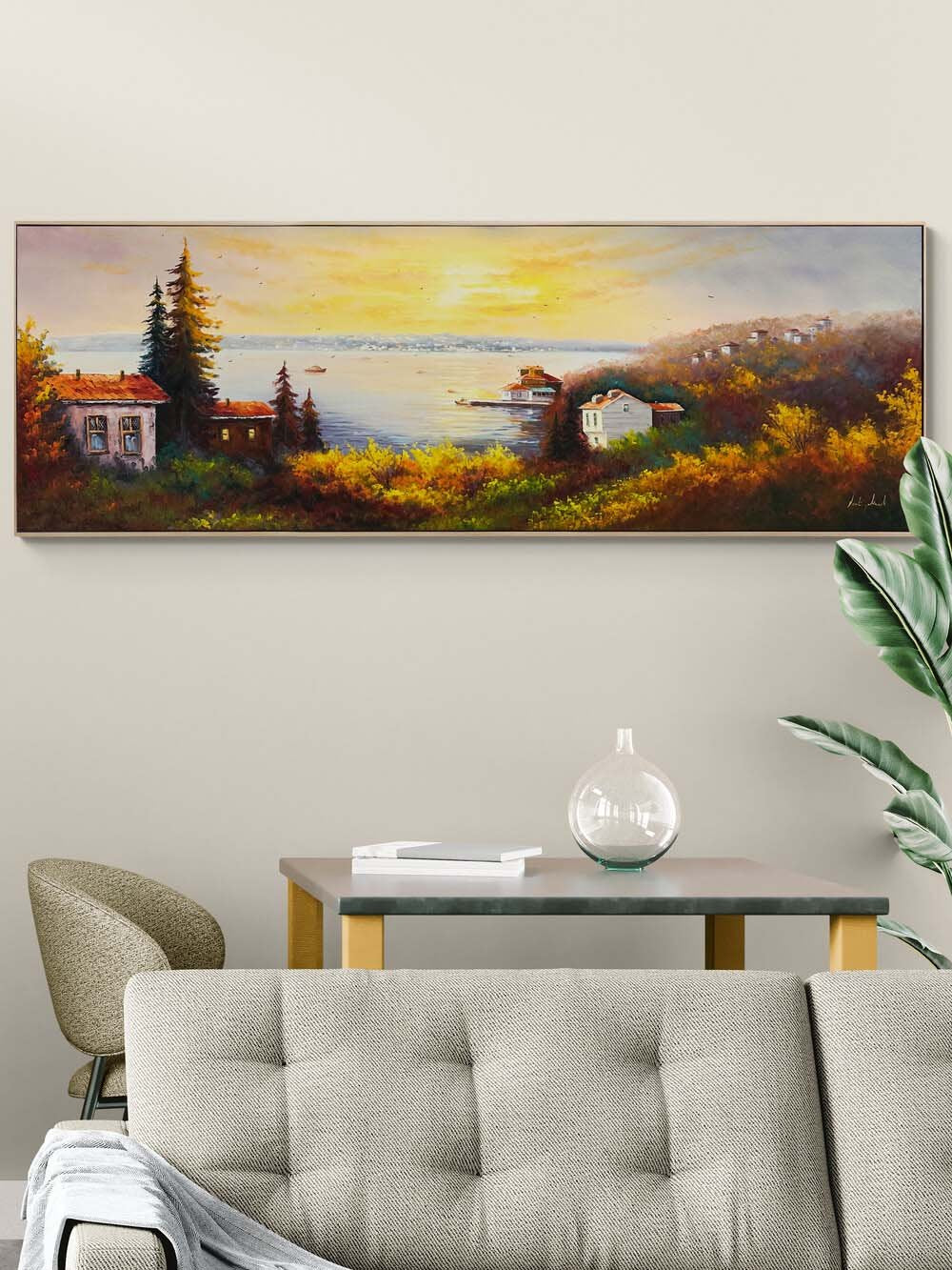 Beykoz’da Gün Doğumu Yağlı Boya Tablosu