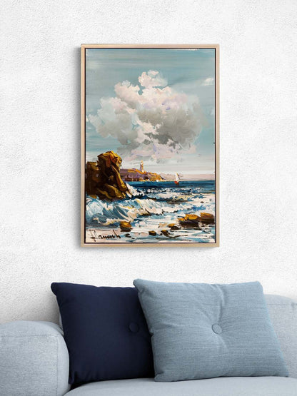 Maviye Sığınmak Yağlı Boya Tablosu