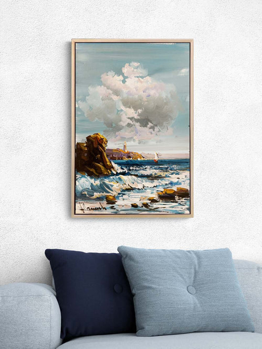 Maviye Sığınmak Yağlı Boya Tablosu