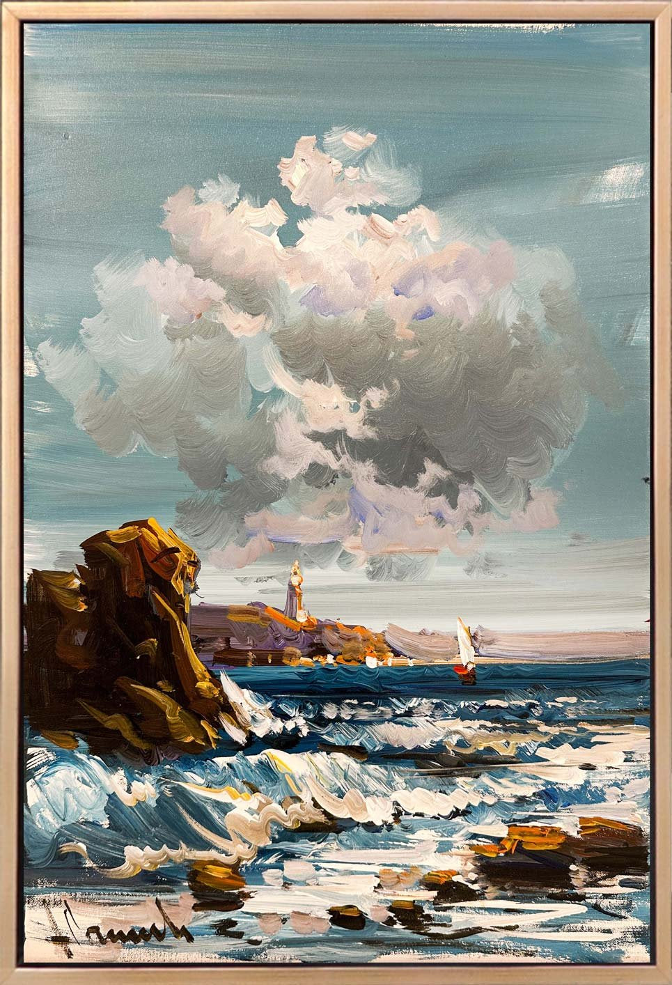 Maviye Sığınmak Yağlı Boya Tablosu