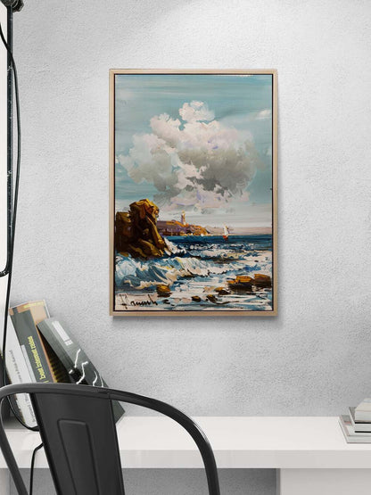 Maviye Sığınmak Yağlı Boya Tablosu