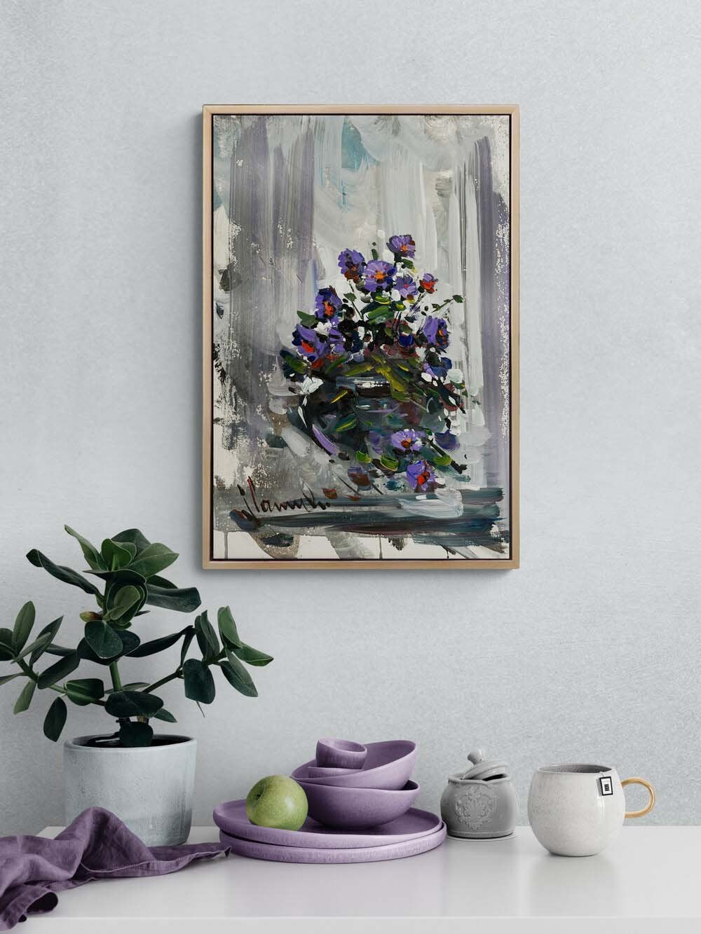 Gönül Çiçeği Yağlı Boya Tablosu