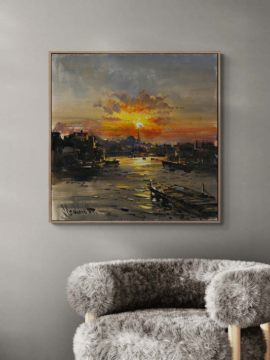 İskeleden İstanbul Yağlı Boya Tablosu