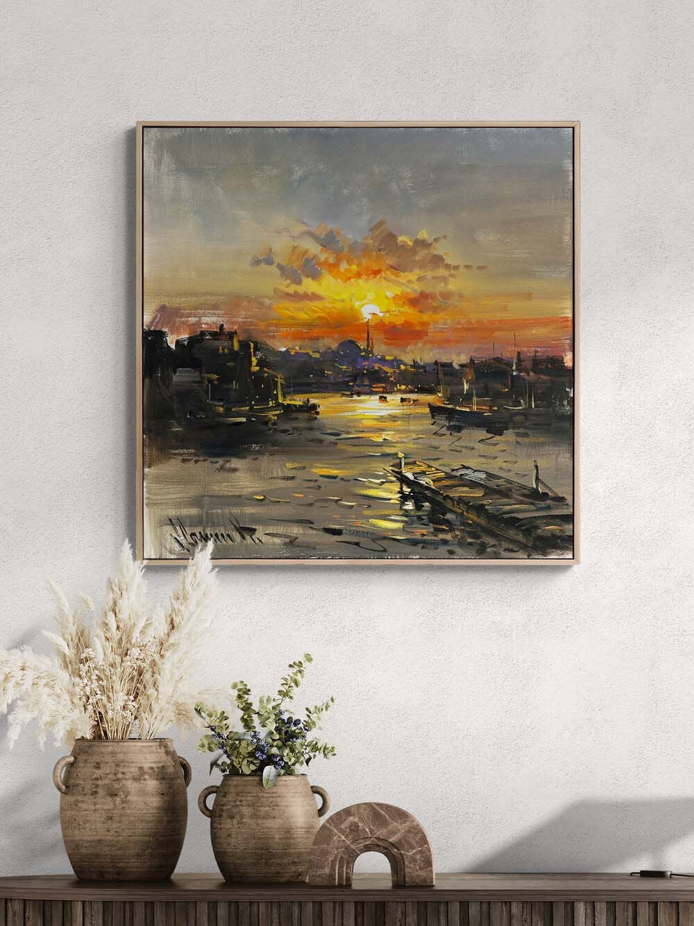 İskeleden İstanbul Yağlı Boya Tablosu