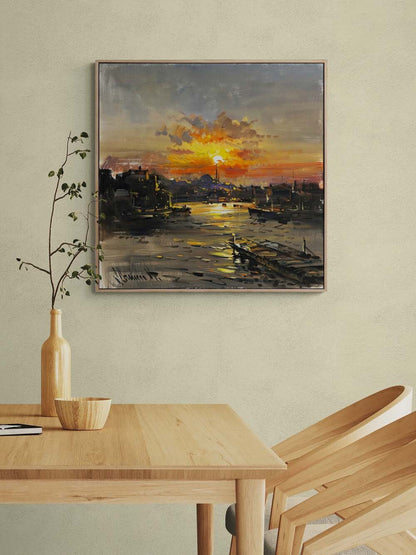 İskeleden İstanbul Yağlı Boya Tablosu