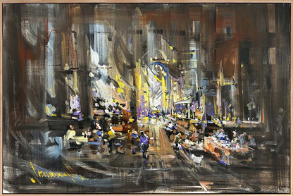 Pazarda Zaman Yağlı Boya Tablosu