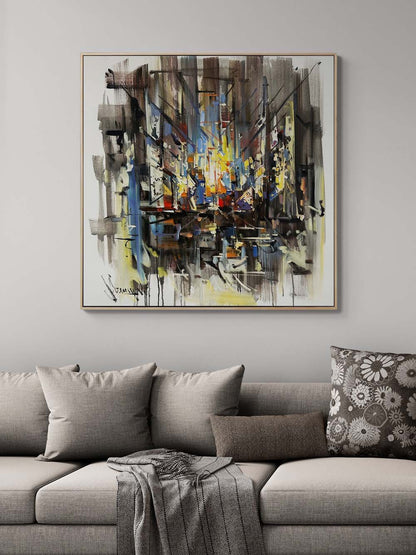 Soyut Ufuk Yağlı Boya Tablosu