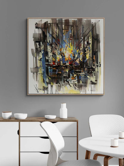 Soyut Ufuk Yağlı Boya Tablosu