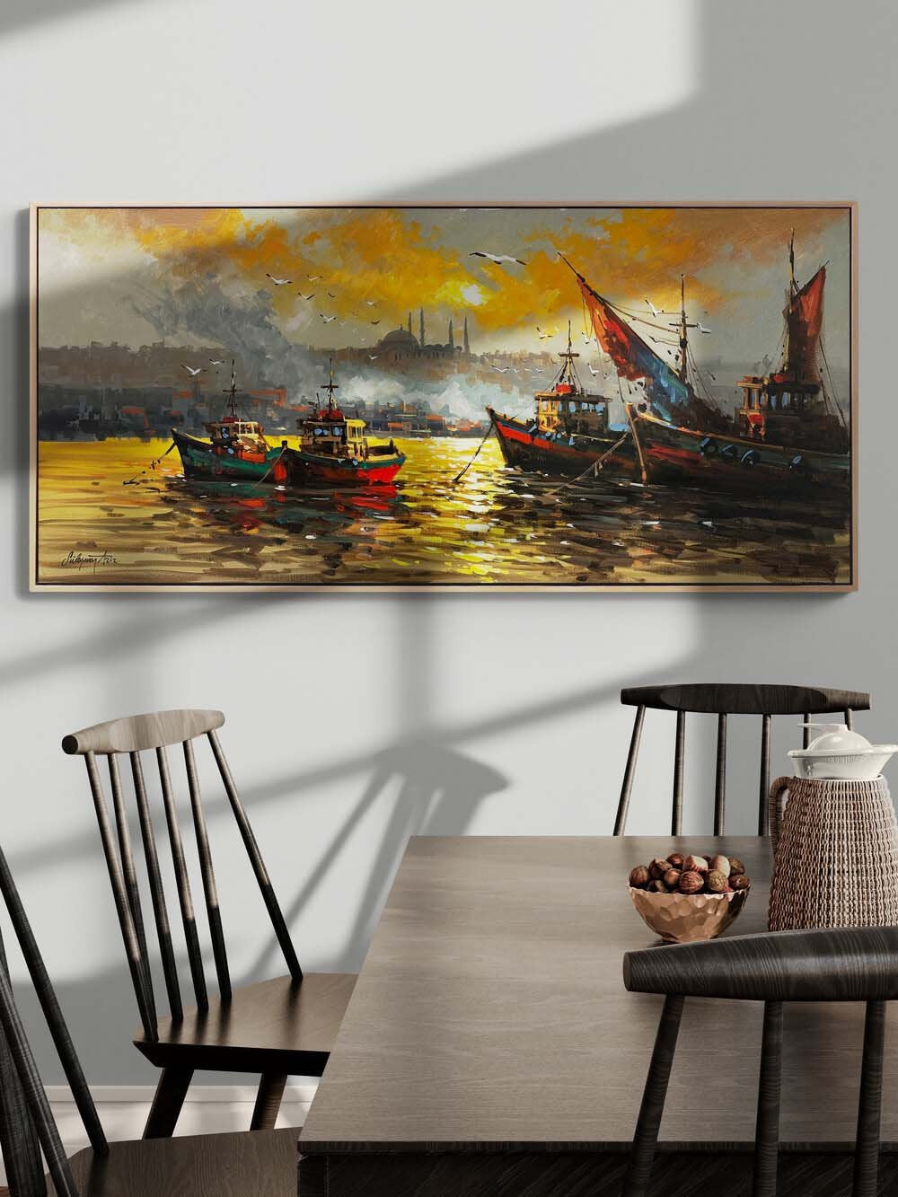 Gölgesinde İstanbul Yağlı Boya Tablosu