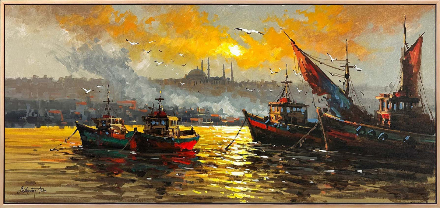 Gölgesinde İstanbul Yağlı Boya Tablosu