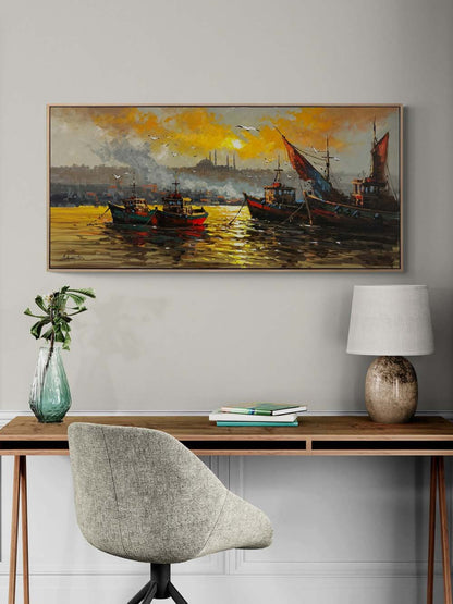 Gölgesinde İstanbul Yağlı Boya Tablosu