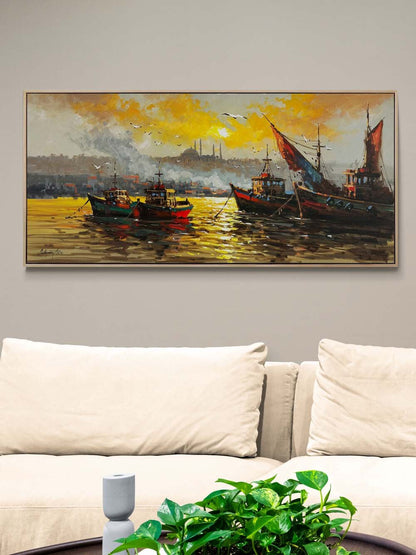 Gölgesinde İstanbul Yağlı Boya Tablosu