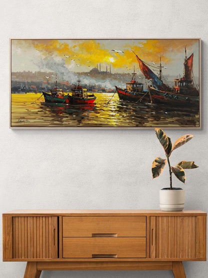 Gölgesinde İstanbul Yağlı Boya Tablosu