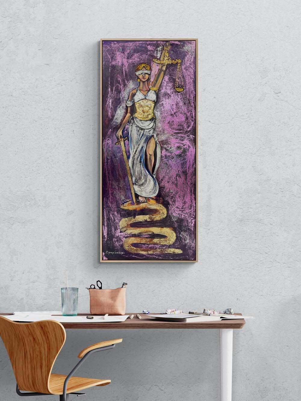 Justitia'nın Huzuru Yağlı Boya Tablosu