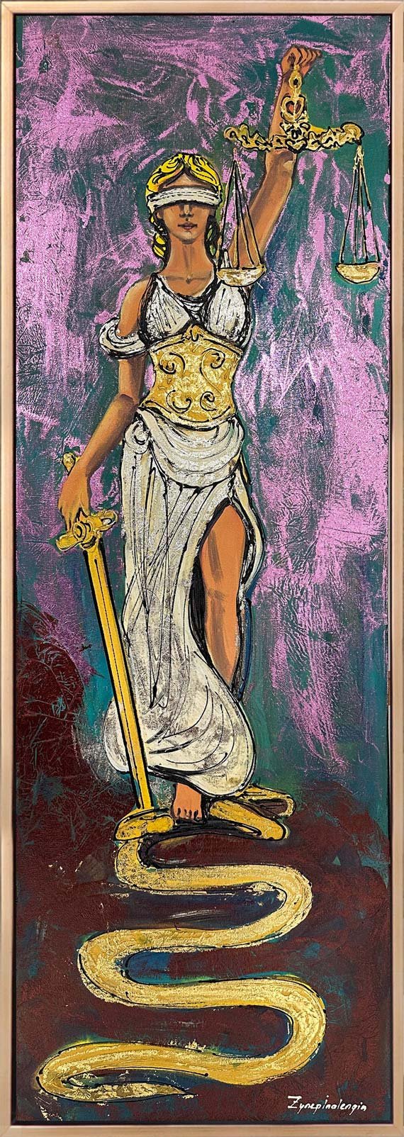 Justitia’nın Yüceliği Yağlı Boya Tablosu