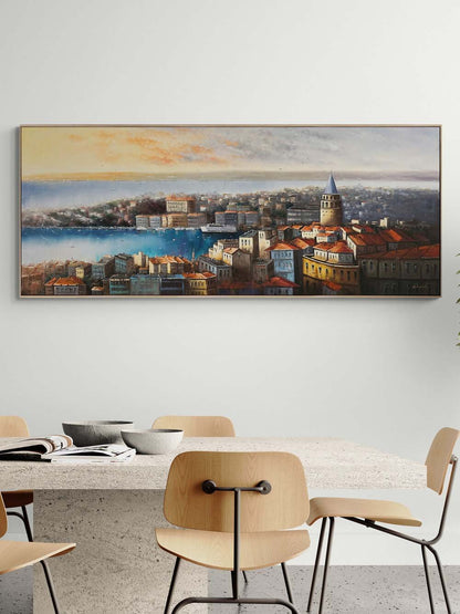 Bir İstanbul Manzarası Yağlı Boya Tablosu