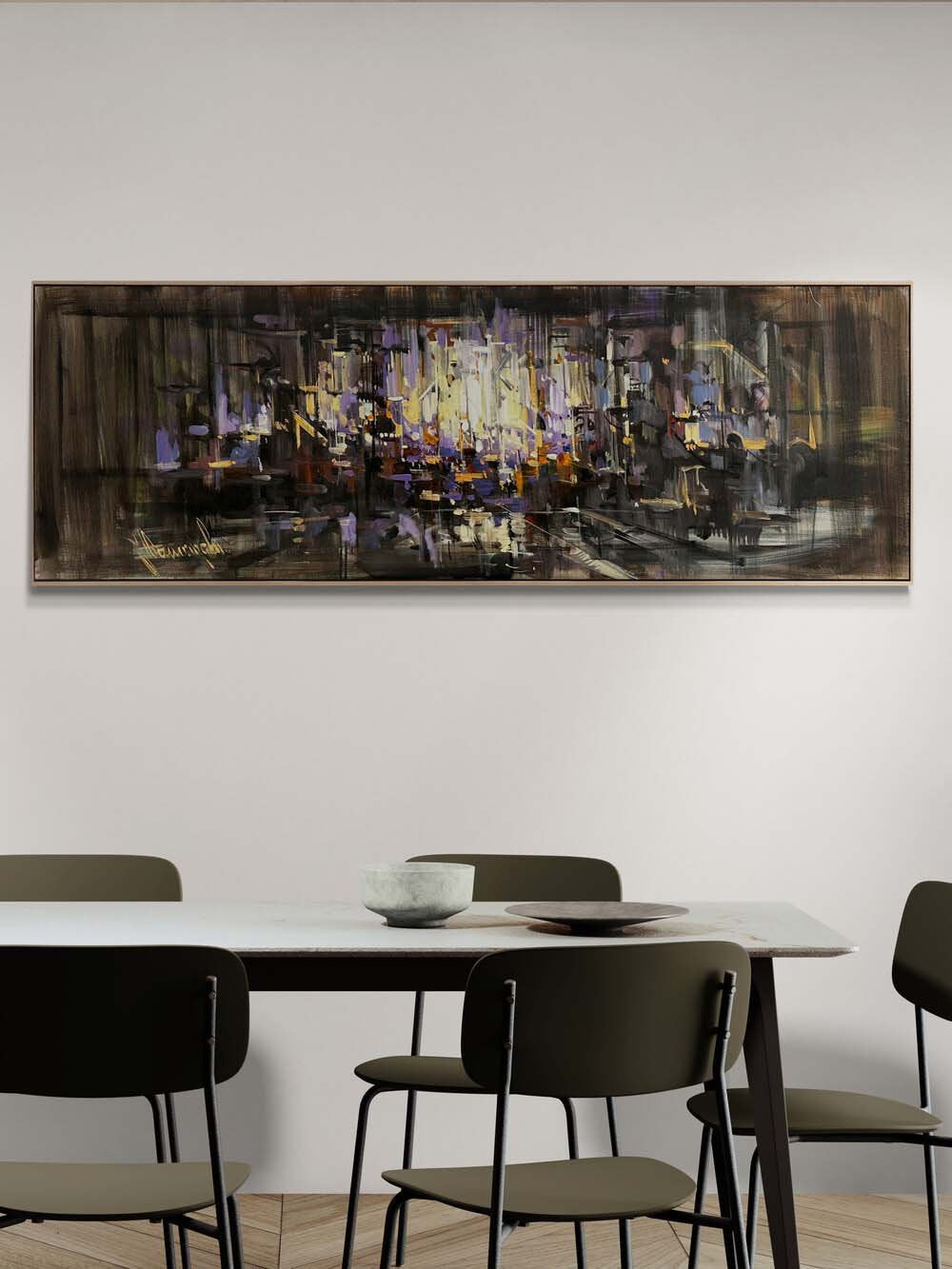 Çizgiler Arası Yağlı Boya Tablosu