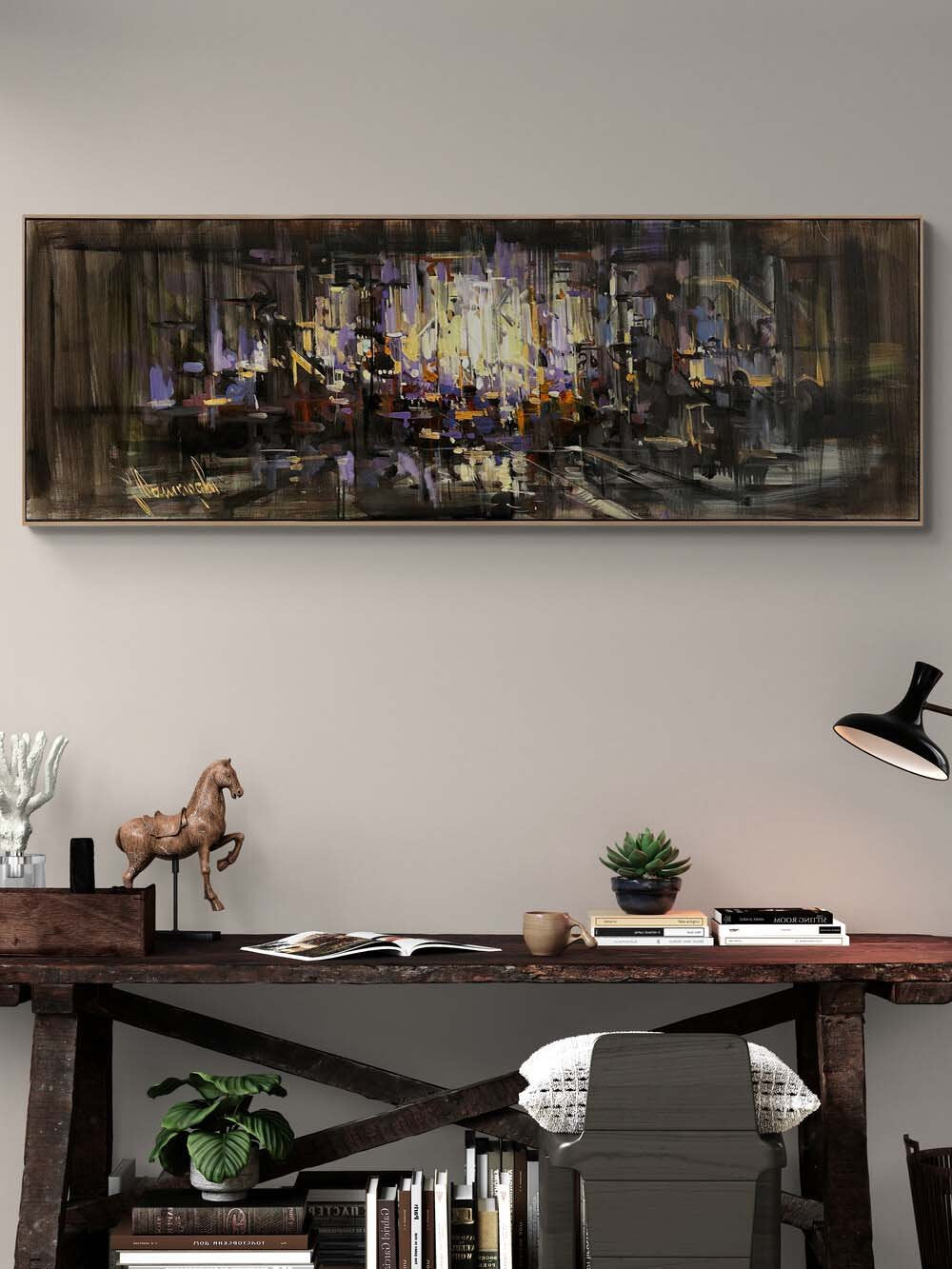 Çizgiler Arası Yağlı Boya Tablosu