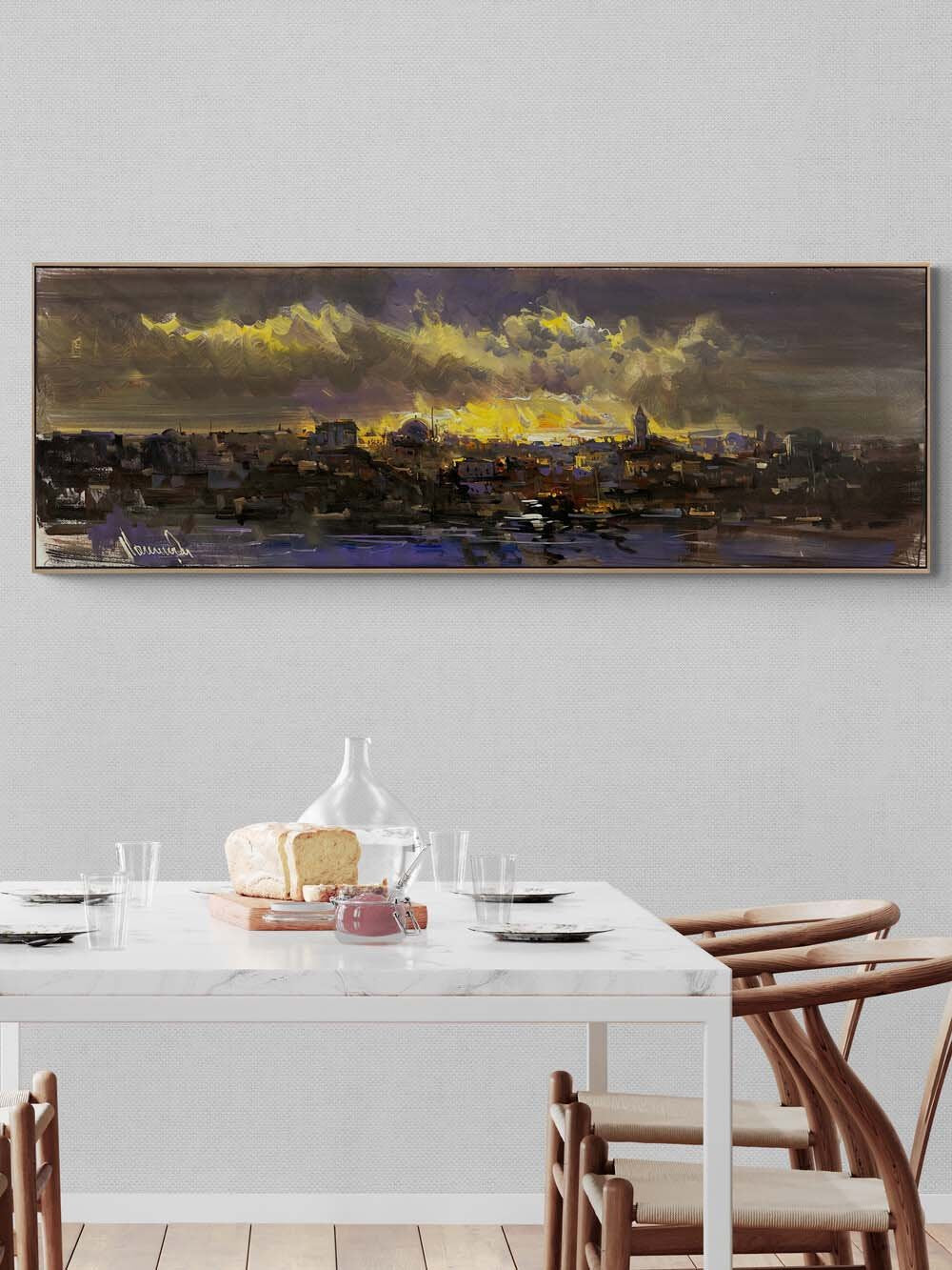 Ufukta İstanbul Yağlı Boya Tablosu