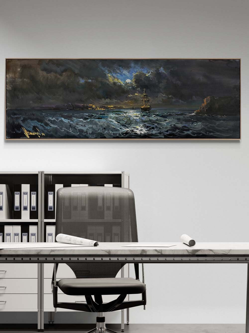 Dalgaların Şarkısı Yağlı Boya Tablosu