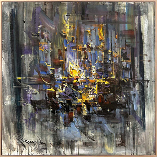 Kırık Aynalar Yağlı Boya Tablosu