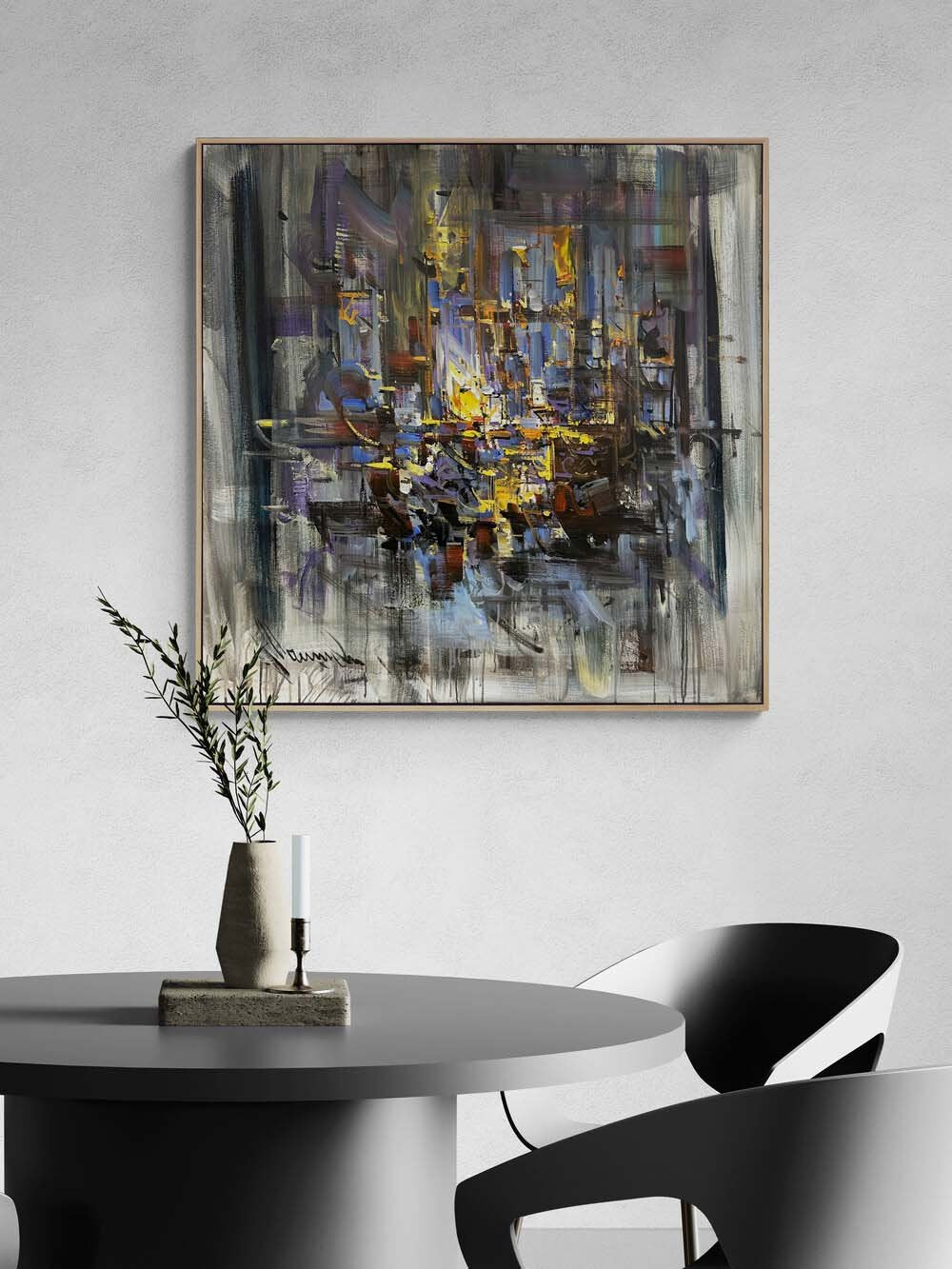 Kırık Aynalar Yağlı Boya Tablosu