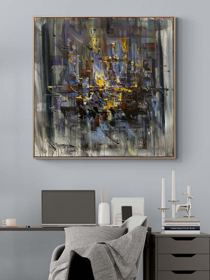 Kırık Aynalar Yağlı Boya Tablosu