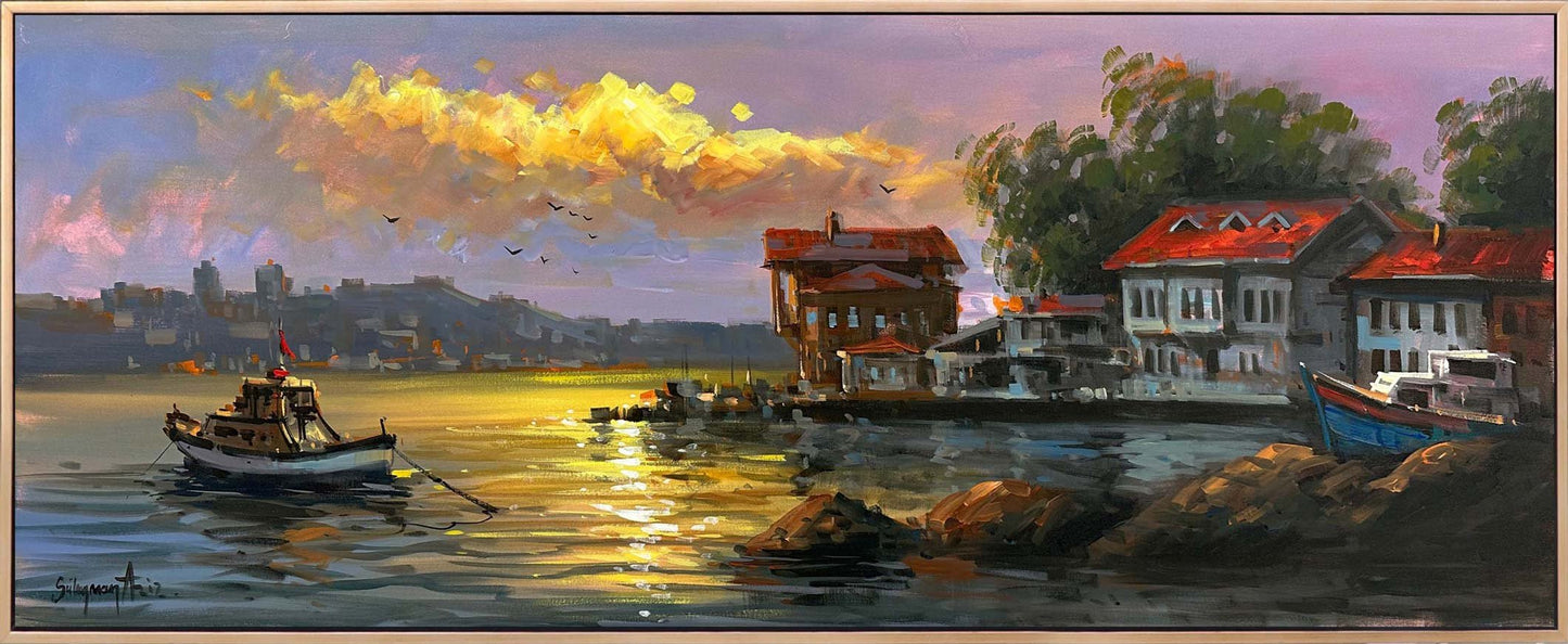 Boğazda Nazır Yalılar Yağlı Boya Tablosu