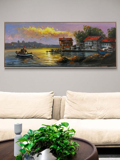 Boğazda Nazır Yalılar Yağlı Boya Tablosu