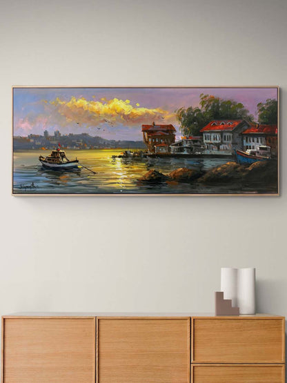 Boğazda Nazır Yalılar Yağlı Boya Tablosu