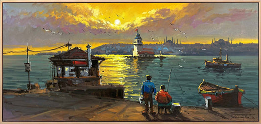 Salacaktan Kız Kulesi Yağlı Boya Tablosu