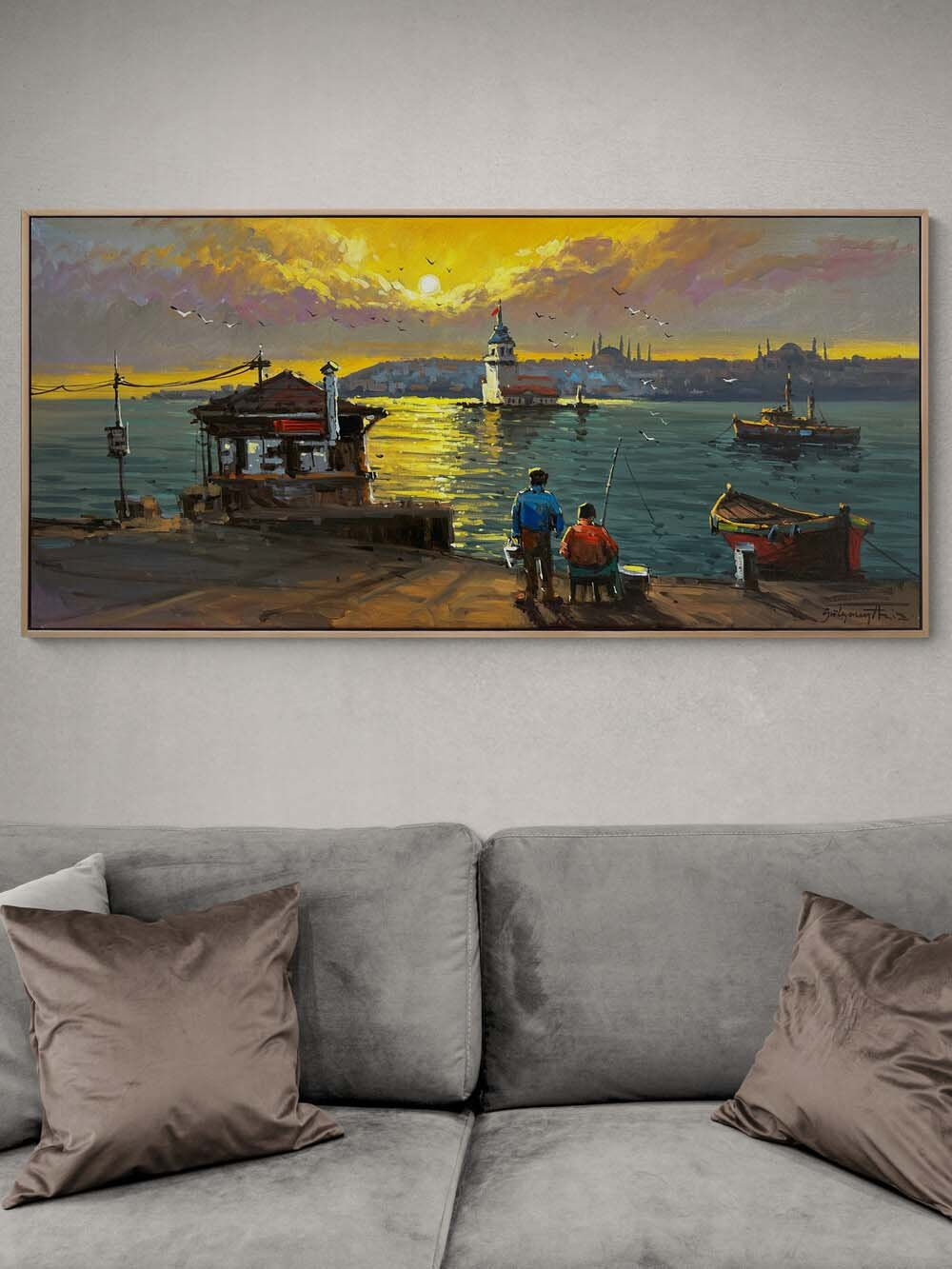 Salacaktan Kız Kulesi Yağlı Boya Tablosu