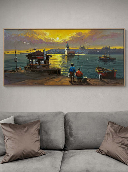 Salacaktan Kız Kulesi Yağlı Boya Tablosu