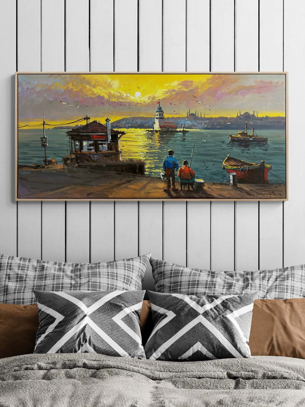 Salacaktan Kız Kulesi Yağlı Boya Tablosu